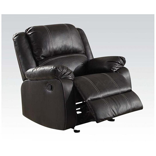 Saltoro Sherpi Metal and Leatherette Rocker Recliner with Cushio